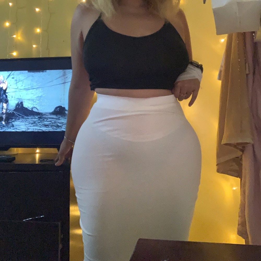White skirt